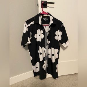 Black and white floral top